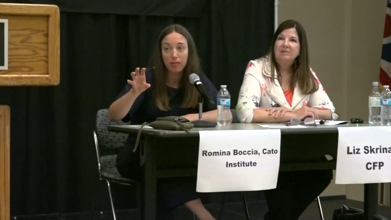 Romina Boccia participates in the event