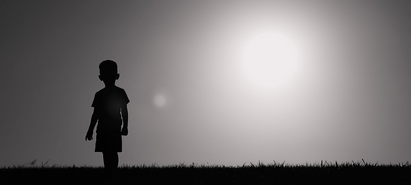 Migrant Child silhouette