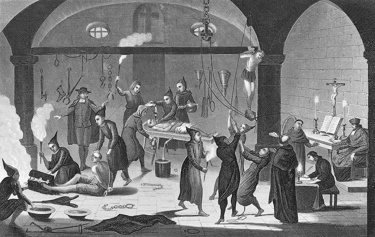 Illustration Depicting Torture during the Inquisition