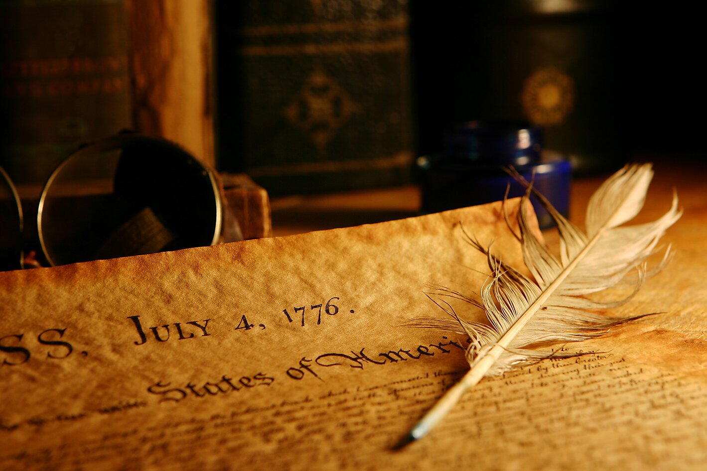 Declaration of Independence with Quill 