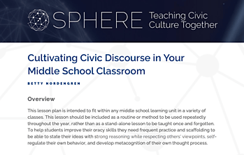 Sphere - Civil Discourse Middle School Classrom Cover