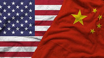 China-US Flags