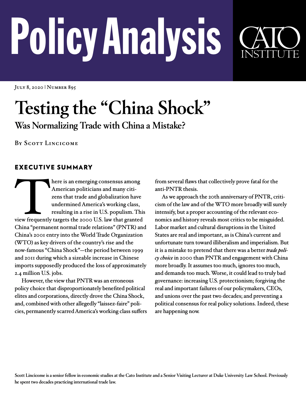 Testing The “China Shock”: Was Normalizing Trade With China A Mistake ...