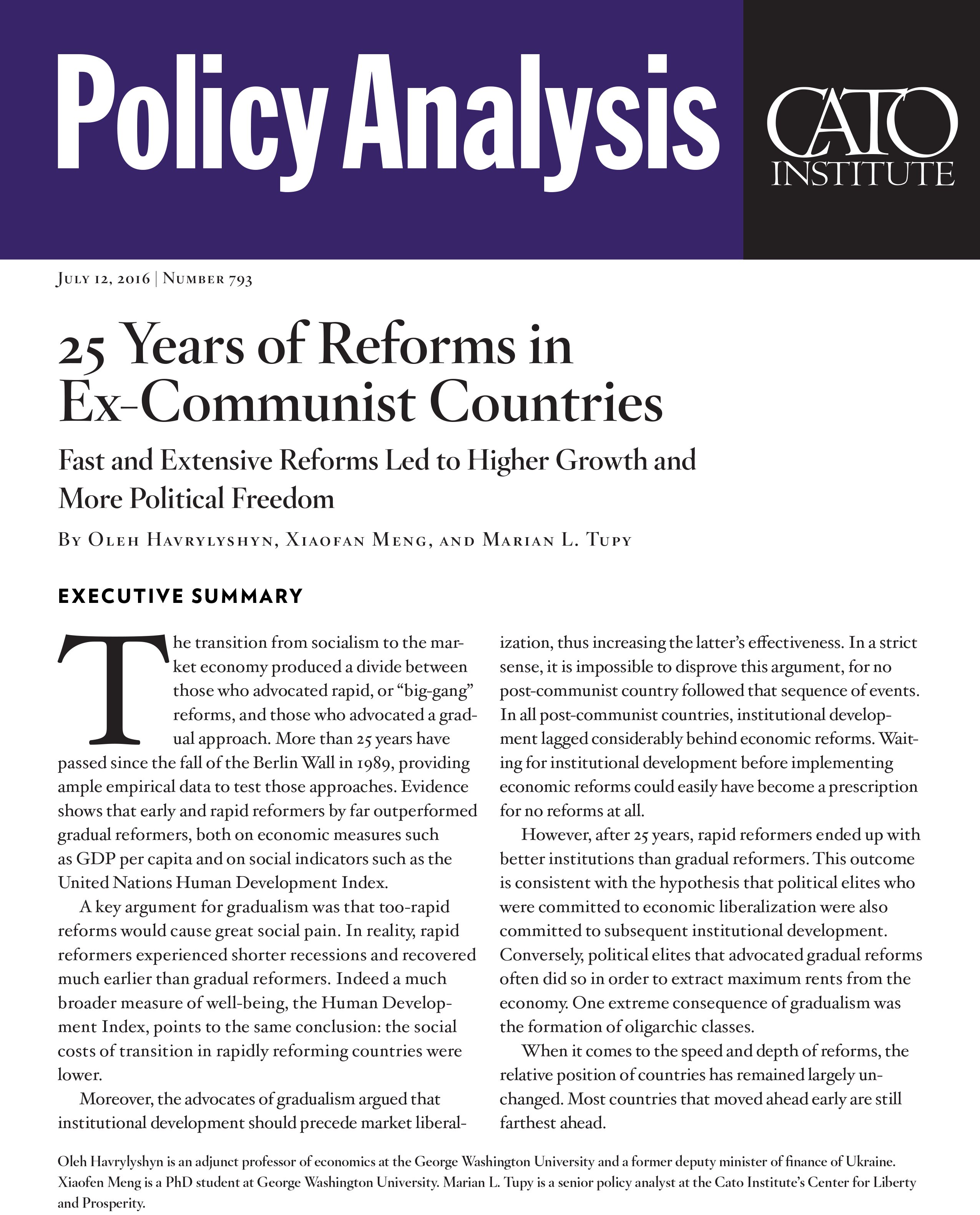 25 Years Of Reforms In Ex Communist Countries Fast And - 