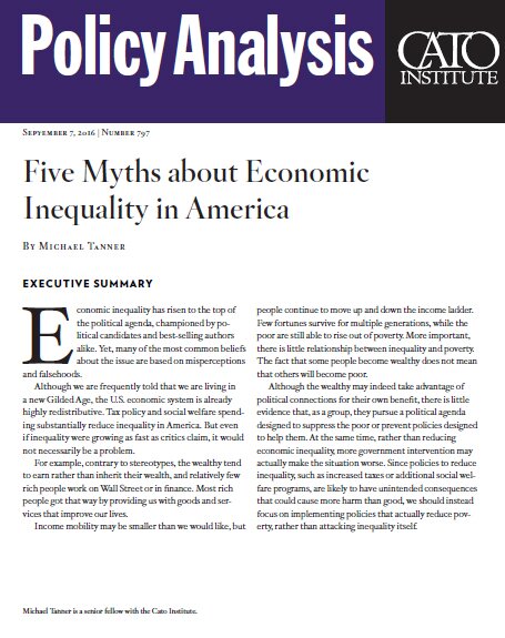 Five Myths About Economic Inequality In America Cato Institute - 