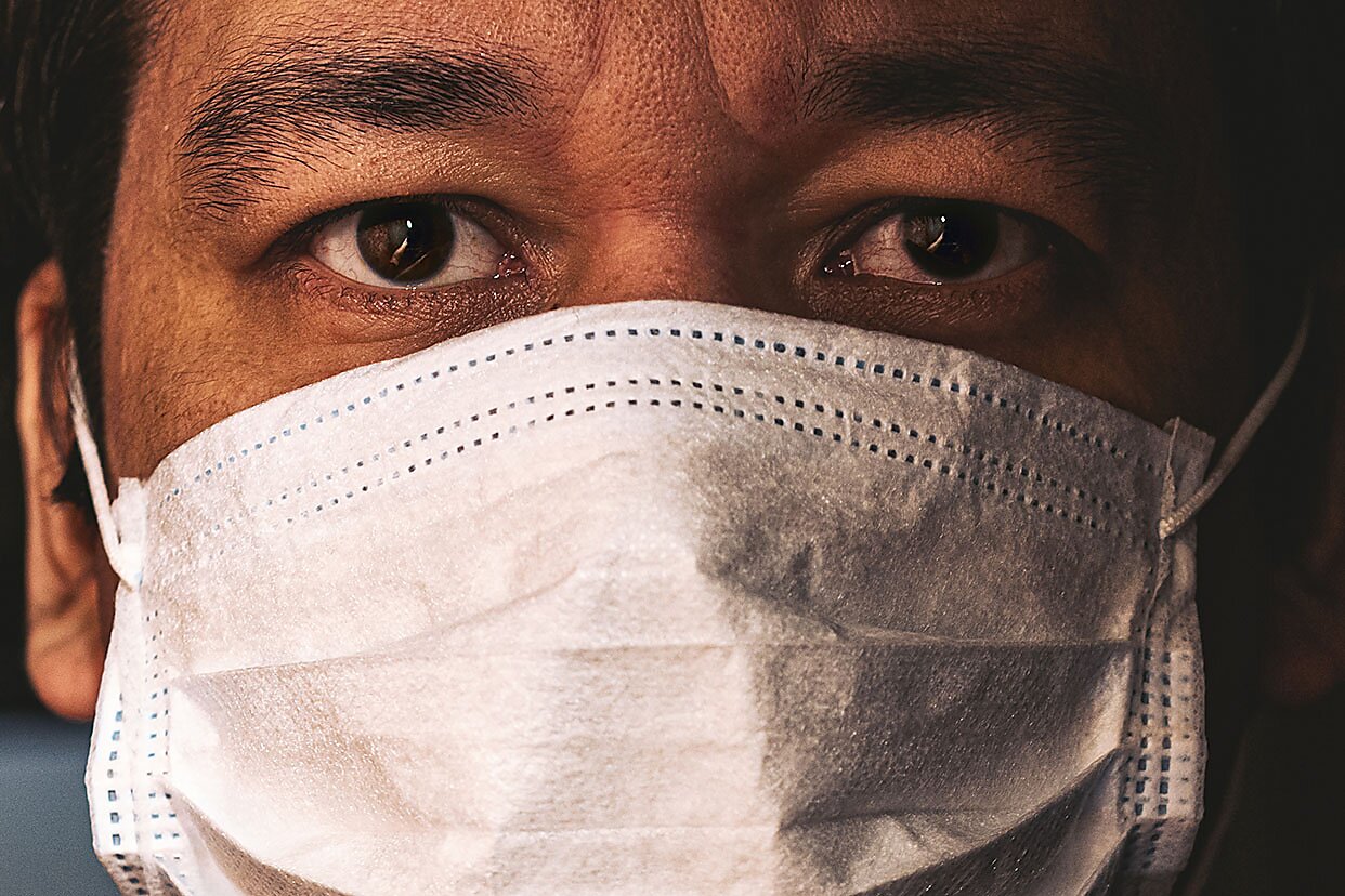 Man in medical mask