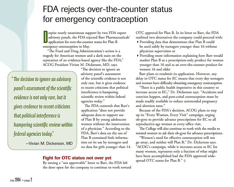 acog-today-FDA-rejects-OTC-status-plan-b