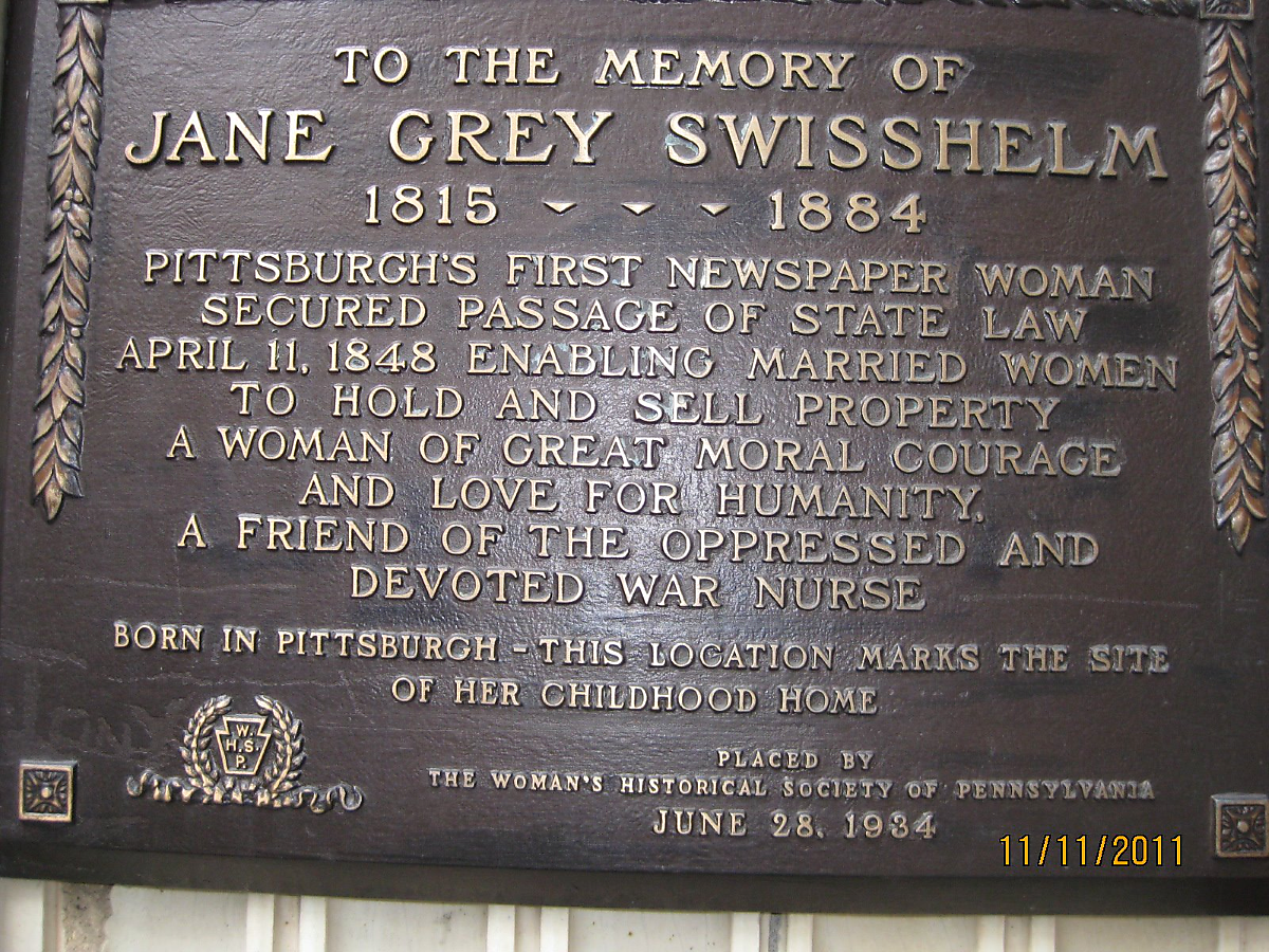 Grave marker for Jane Grey Swisshelm