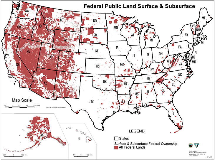 Federal Public Land map