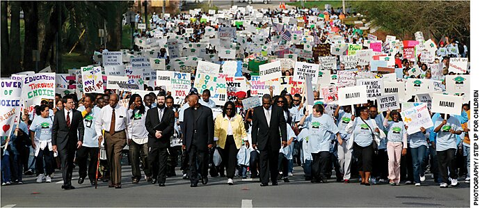 More than 5,500 people marched to Tallahassee in March 2010 to support scholarship tax credits