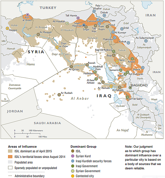 DoD Map of Syria and Iraq 