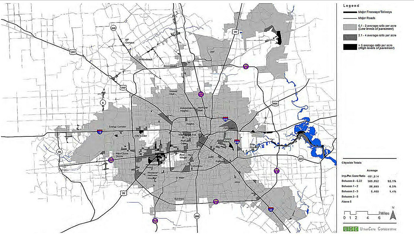 houston impervious surface map