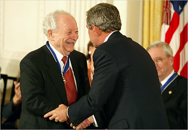 Irving Kristol's Medal of Freedom Award (Paul Hosefros/The New York Times)