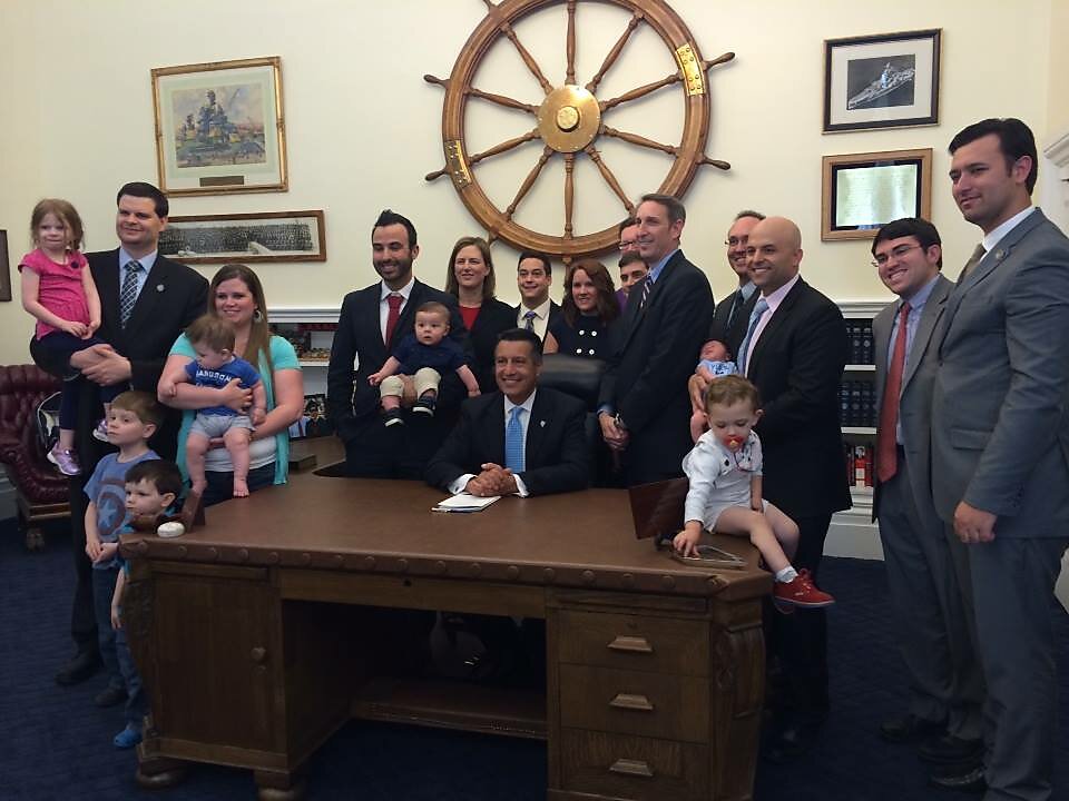 Gov. Sandoval signs the nation's first nearly universal ESA program into law. Photo courtesy of Tim Keller.