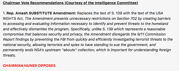 GOP Whip Scalise email on FISA Sec. 702 alternative