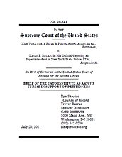 New York State Rifle & Pistol Association V. Bruen | Cato Institute