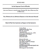 Advisory Opinion to the Attorney General re: Adult Personal Use of Marijuana - cover