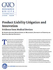 Product Liability Litigation and Innovation - cover