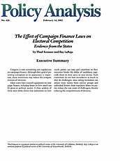 The Effect Of Campaign Finance Laws On Electoral Competition: Evidence ...